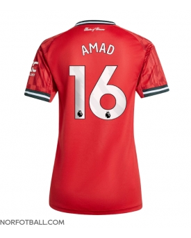 Billige Fotballdrakt Manchester United Amad Diallo #16 Replika Hjemmedrakt Dame 2025-26 Kortermet